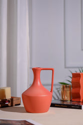 Alamkari India Ceramic Matka Design Flower Vase